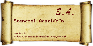 Stenczel Arszlán névjegykártya